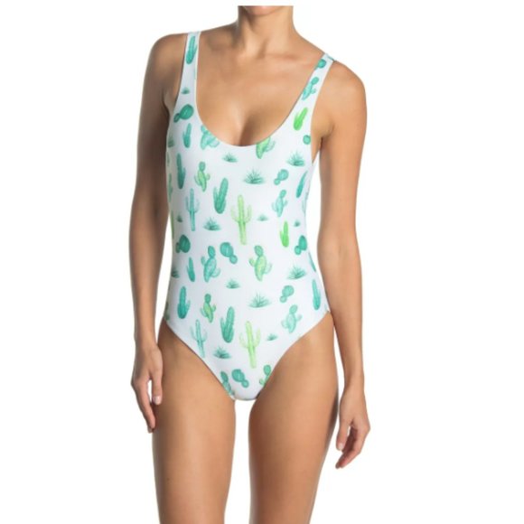 🌼Faherty Mykonos Cactus Desert Plant Print One-Piece Swimsuit - Picture 6 of 9